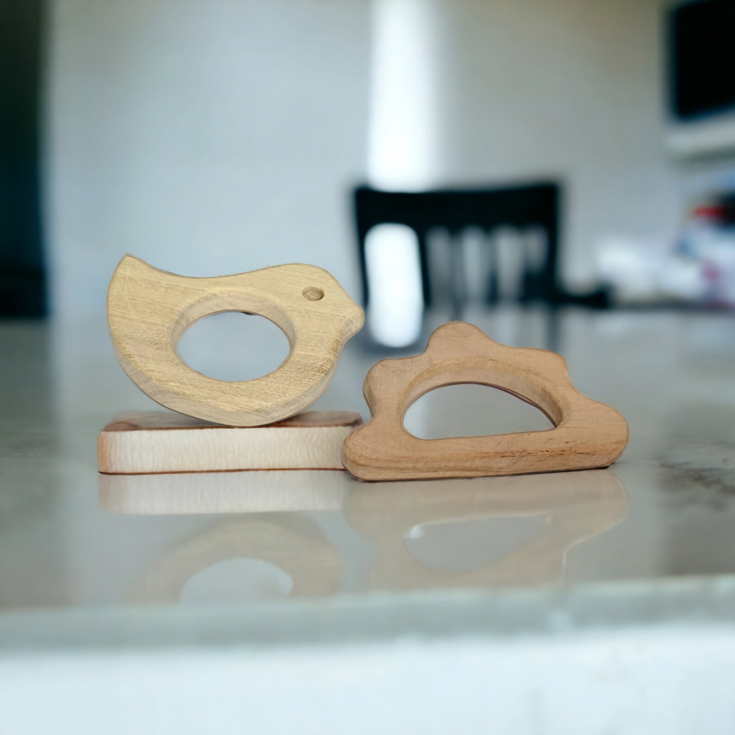 Neem Wood Dove & Cloud Teethers