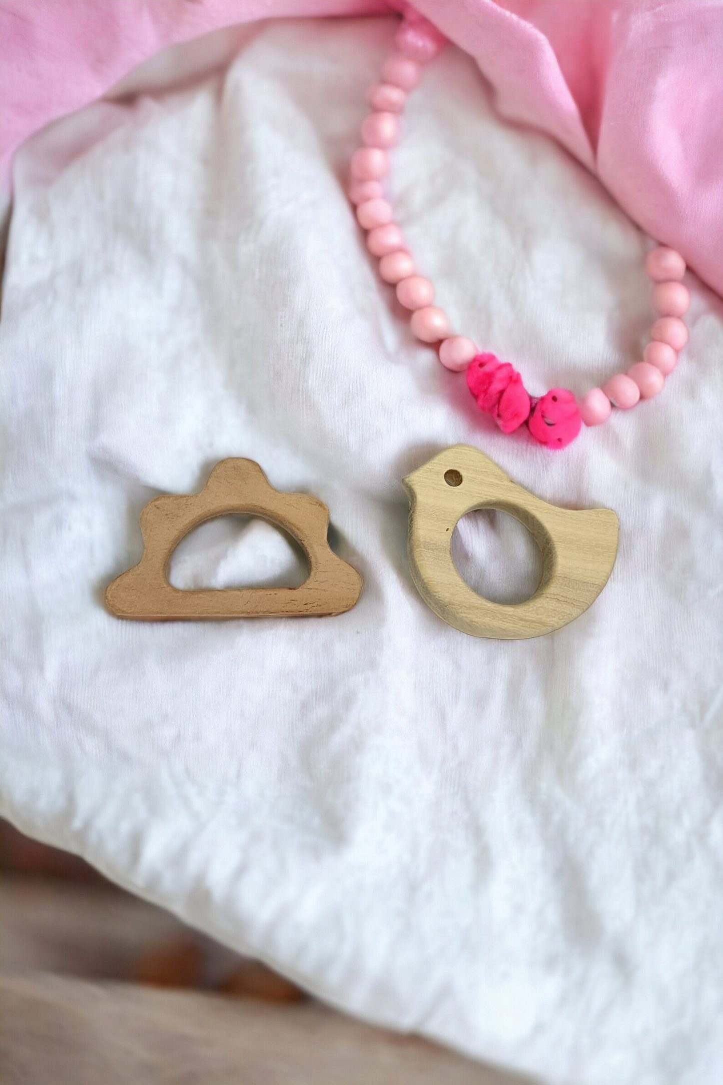 Neem Wood Dove & Cloud Teethers