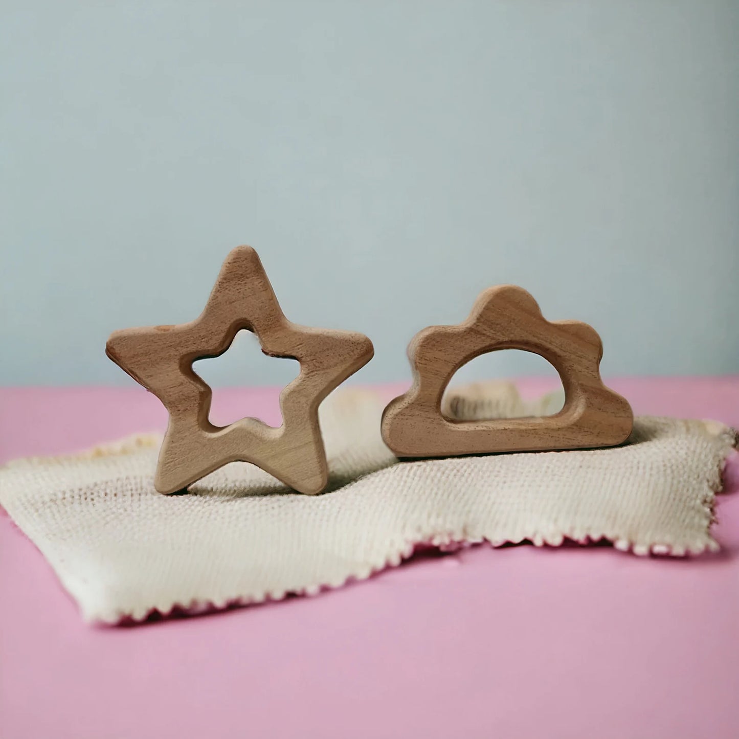 Neem Wood Cloud & Star Teethers