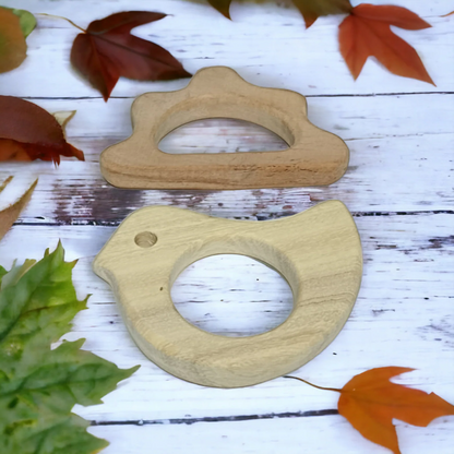 Neem Wood Dove & Cloud Teethers