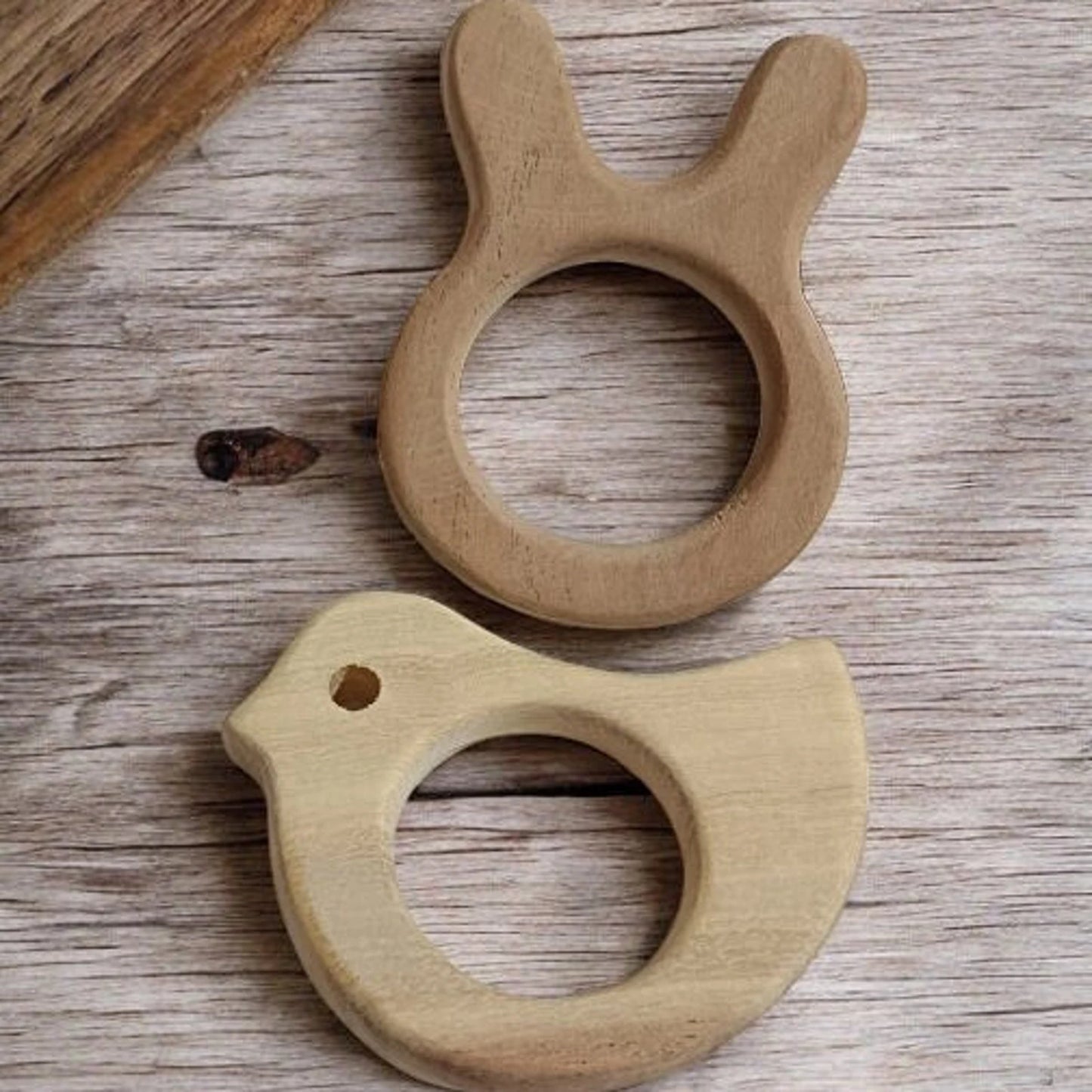 Neem Wood Dove & Bunny Teethers