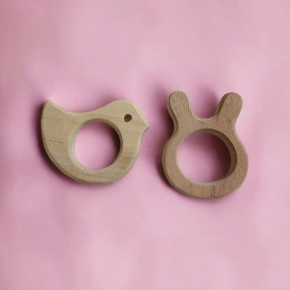 Neem Wood Dove & Bunny Teethers