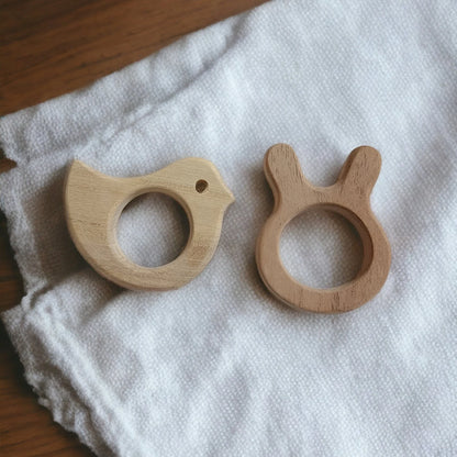 Neem Wood Dove & Bunny Teethers